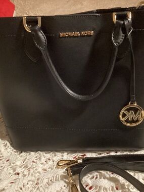 Michael Kors Black Bucket Handbag